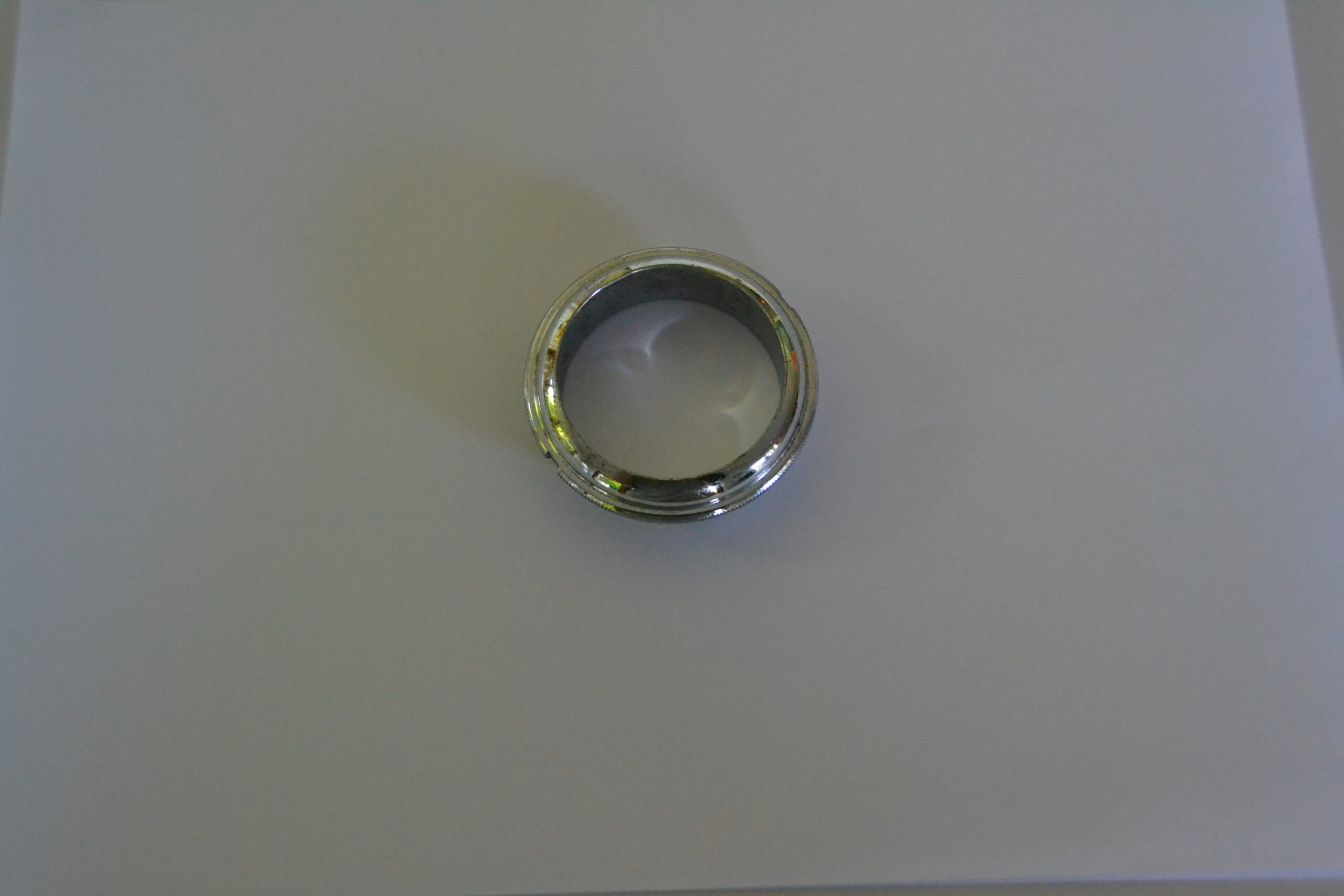 Ring - Retaining Nut (chrome) for Turn/Headlight Control switch. Fulvia & Flavia